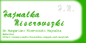 hajnalka miserovszki business card